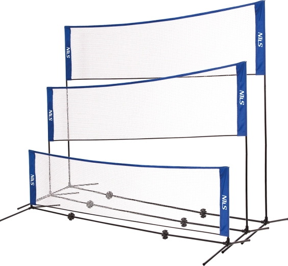Red plegable 3 en 1 para bádminton, tenis y voleibol NILS EXTREME NT7111