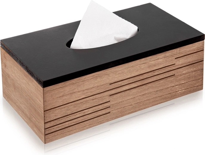 Caja de madera para pañuelos Line 25 × 13,5 × 9 cm