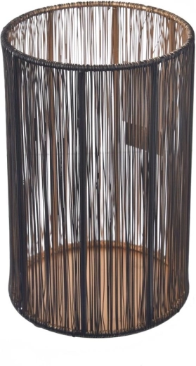 Gran candelabro metálico negro-dorado de 20 cm