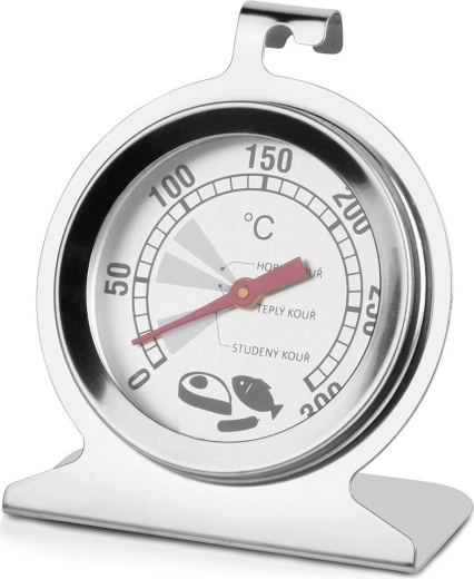 Termómetro de acero para horno y ahumador
