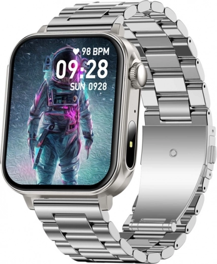 Reloj inteligente Colmi P80 – de acero, plateado