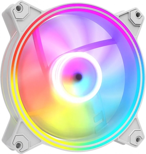 Volcano Apex 120 ARGB ventilador 120 mm – blanco, silencioso y potente