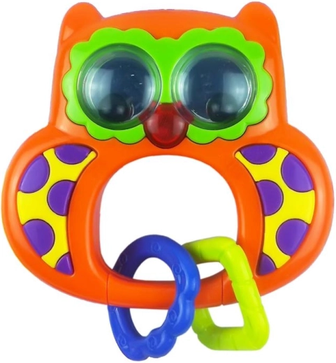 Sonajero infantil con sonido Baby Mix búhito naranja
