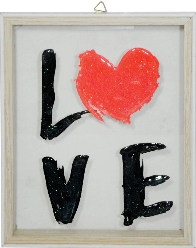 Cuadro Love en marco 20 × 30 cm