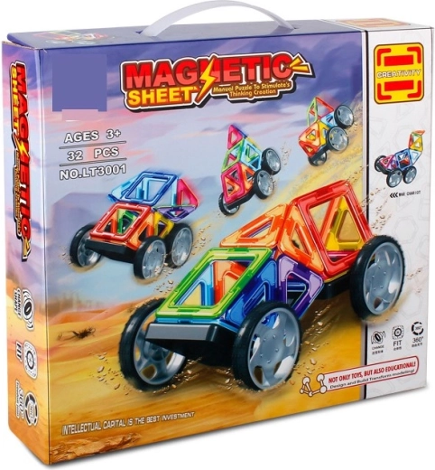 Juego de construcción magnético Magnetic Sheet – 32 piezas