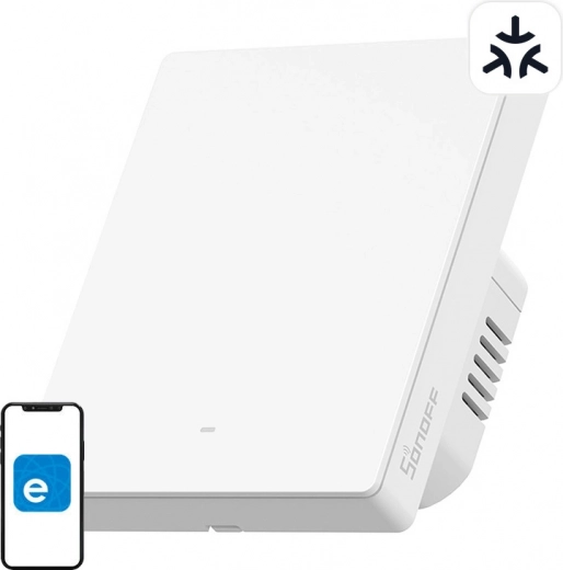 Interruptor de pared inteligente SONOFF M5 Matter, 1 canal, para marco