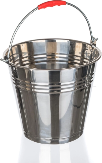 Cubo de acero inoxidable de 10 l con asa cómoda