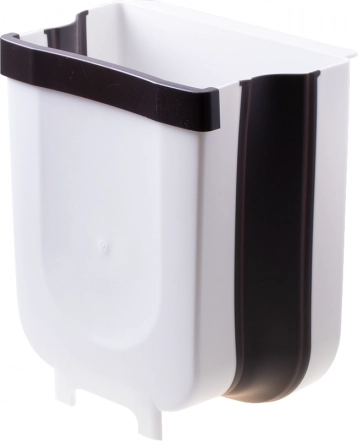 Papelera plegable colgante 9 l – blanca