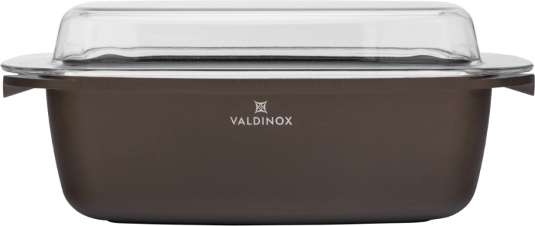 Valdinox Aurum bandeja de asar rectangular con tapa 32 × 21 cm, 5,7 l