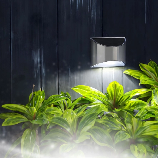 Lámpara LED solar de pared con 4 LED SMD