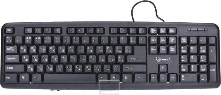 Teclado USB estándar con cirílico, negro