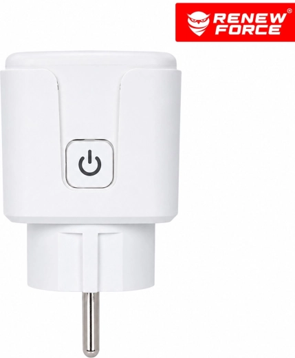 Enchufe Wi-Fi inteligente RENEW FORCE de 16 A con medición del consumo