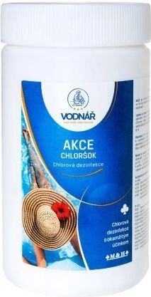 Cloro choque granulado para desinfección rápida de piscinas 1 kg VODNÁŘ