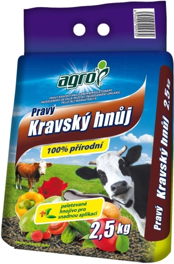 Estiércol auténtico de vaca granulado 2,5 kg Agro