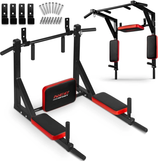 Barra de dominadas de pared con respaldo NEO SPORT NS-319