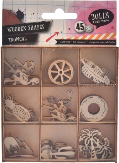Set creativo de madera 45 uds.