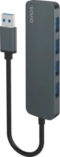 Hub USB Savio de 4 puertos USB 3.1 Gen 1 (USB‑A)