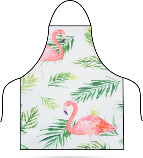 Delantal de cocina con estampado de flamencos