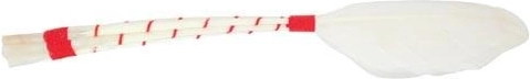 Brocha trenzada de plumas 21 cm