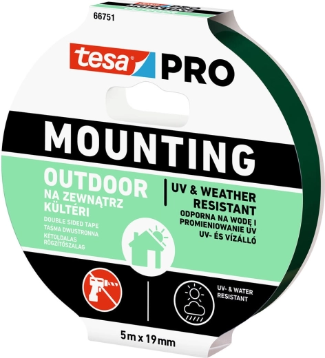 Cinta de montaje para exterior 19 mm × 5 m Tesa