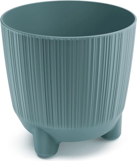 Maceta con patas Ryfo N de 14,5 cm en azul escandinavo