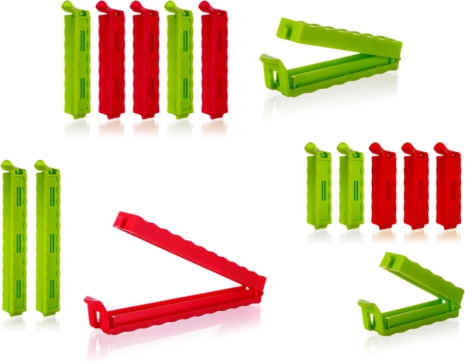 Clips para bolsas CULINARIA, set de 15 uds., mix de colores