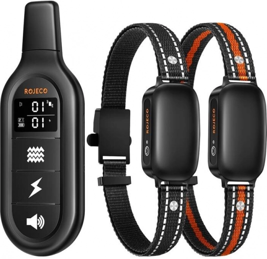 Collar de adiestramiento para perros con alcance de 1000 m y dos collares