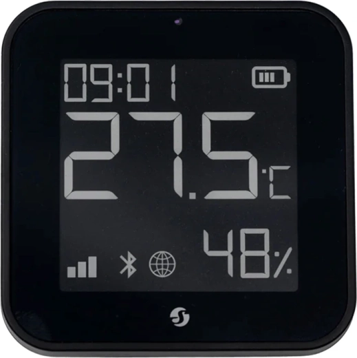 Shelly BLU H&T Display ZB sensor de temperatura, humedad e iluminación con pantalla e‑paper