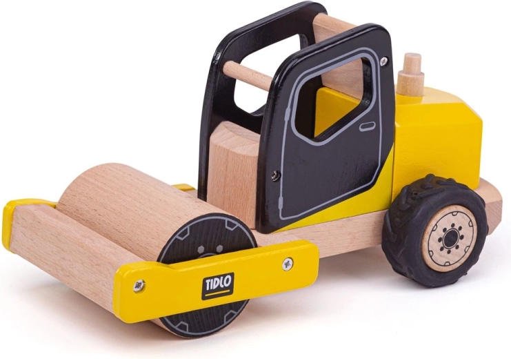 Tidlo rodillo de carretera de madera para pequeños constructores