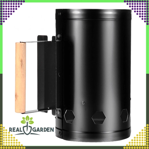 Encendedor tipo chimenea para barbacoa para carbón y briquetas