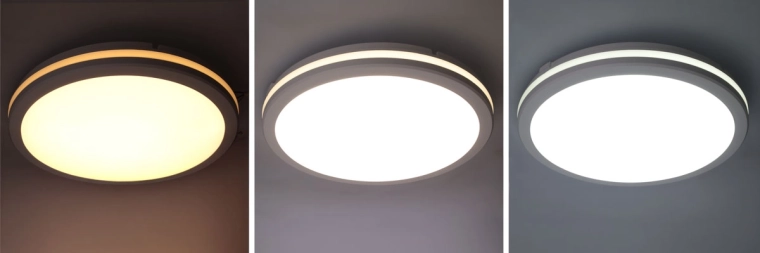 Tres tonos de luz blanca