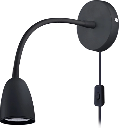 Lámpara de pared LED Solight regulable, 4 W, 280 lm, 3000 K, negra