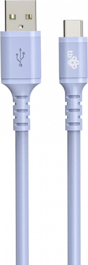 Cable USB-C a USB de silicona 1 m morado