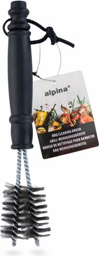 Cepillo para limpiar la parrilla con mango de plástico