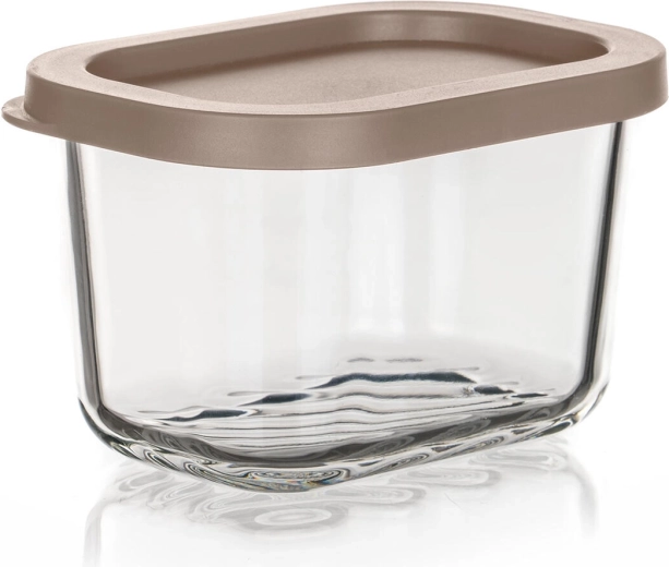 Tarro de vidrio para alimentos WAVE 0,29 l con tapa latte
