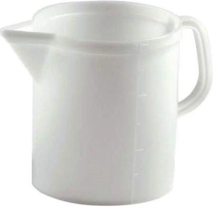 Jarra medidora de plástico 1 l con escala – blanca