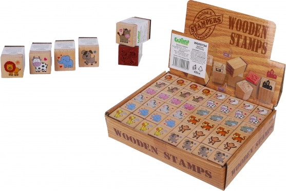 Sello de madera con animales