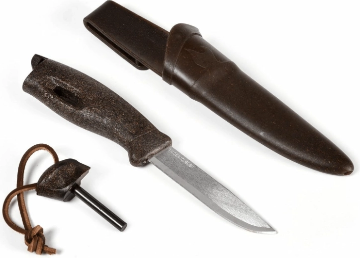 Light My Fire Swedish FireKnife Cocoshell cuchillo con pedernal y funda, marrón