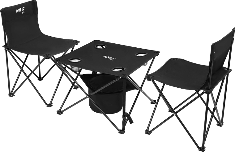 Set de camping con mesa y 2 sillas NILS Camp