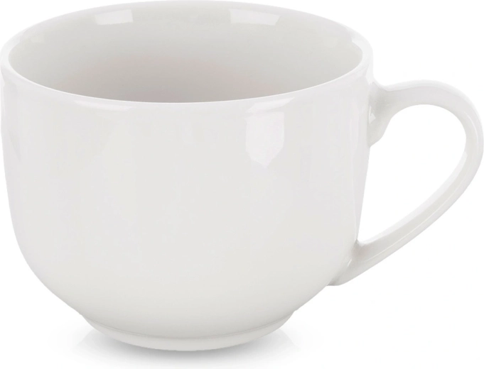 Taza de porcelana Orion Mona XL 650 ml blanca