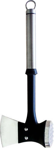 Mazo ablandador y hachuela para carne de acero inoxidable 25 × 10,5 cm