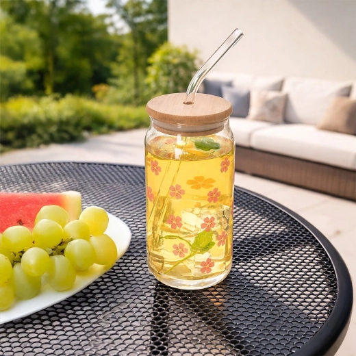 Tarro estiloso para bebidas de verano