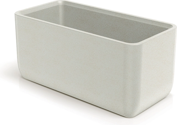 Macetero MOLTA CASE 80 cm – jardinera de plástico color arena