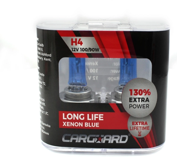 Bombilla halógena CARGUARD H4 Long Life Xenon Blue 12 V 100/90 W - 1 unidad