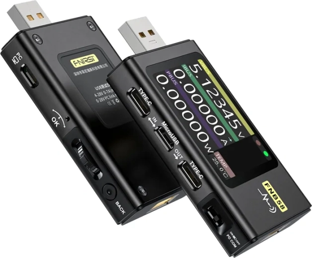 Tester de puertos USB Fnirsi FNB58 negro