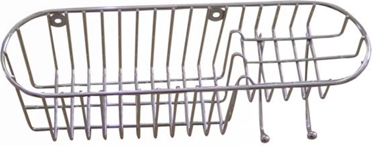 Estantería de ducha de metal cromado 34,6 × 11 × 10 cm