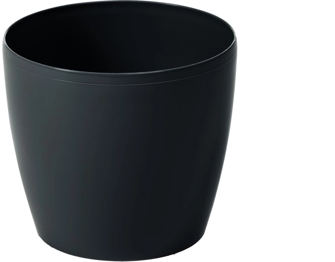 Maceta Magnolia 30 cm negro brillante