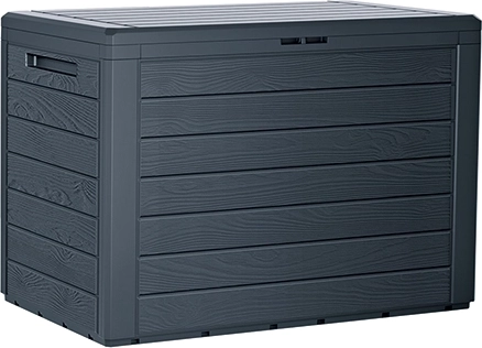 Caja de almacenamiento para jardín 190 l antracita WOODEBOX