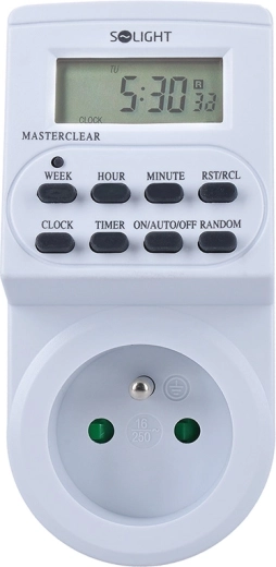 Temporizador digital Solight para enchufe con pantalla LCD