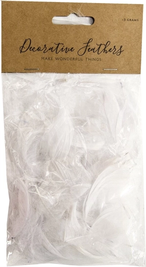 Plumas decorativas blancas 3 g